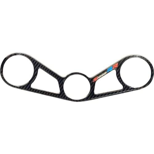Carbon Fiber 3D Motorcycle Upper Triple Tree Top Clamp Front Fork Yoke Decal Sticker Pad For BMW S1000RR S 1000 RR HP4 2009-2017