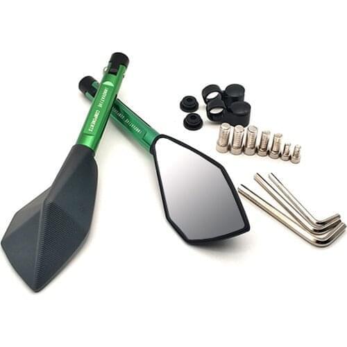 1 pair Universal 8mm 10mm CNC Aluminum Motorcycle Rearview Mirrors For Kawasaki NINJA 250 300R 300 250R 400R GTR1400