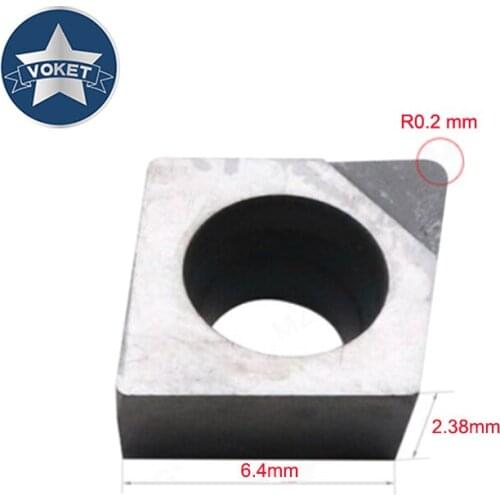 VOKET Aluminum blade PCD turning tool CCGT 060202 precision bright lathe blade CBN high hard material turning tool
