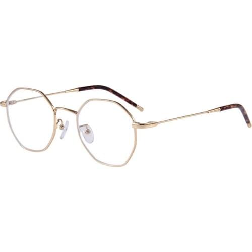 Stainless High Quality Blue Light Blocking Polygon Metal Optical Glasses Frames
