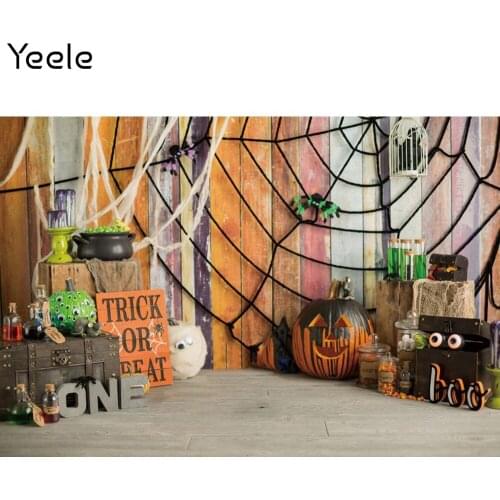 Yeele Background Halloween Theme Backdrop Photocall Interior One Birthday Bat Baby Portrait Photography For Photo Studio Props