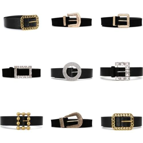 Retro Belt Women Classic PU Leather Waistband Fashion Alloy Square Pin Buckle Belt With Womens Clothing