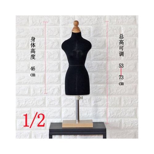 1/2 female black woman body mannequin sewing for female clothes,busto dresses form stand1:2 scale Jersey bust can pin 1pc C760