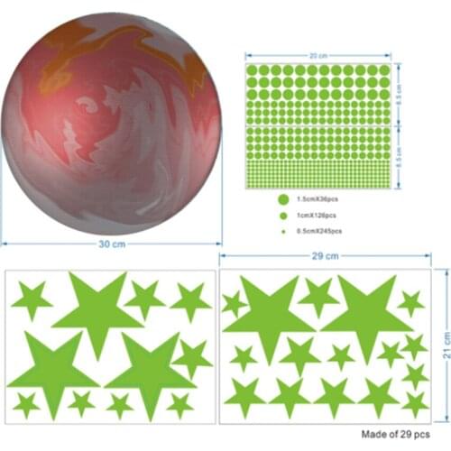 1 Set Luminous Stars ball and Stars Wall Stickers for Kids Room Home Decoration Wall Decals Glow in the Dark Bedroom Ceiling