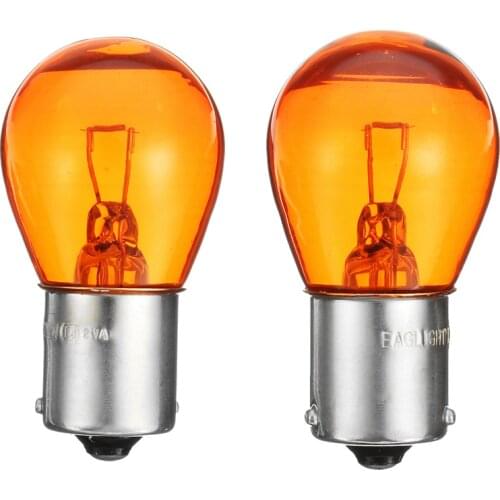 10pcs/Set 1156 BAU15S PY21W Car Indicator Light DC 12V LED Bulbs Brake Reverse Lamp Parking Light Amber Yellow Halogen Lamp