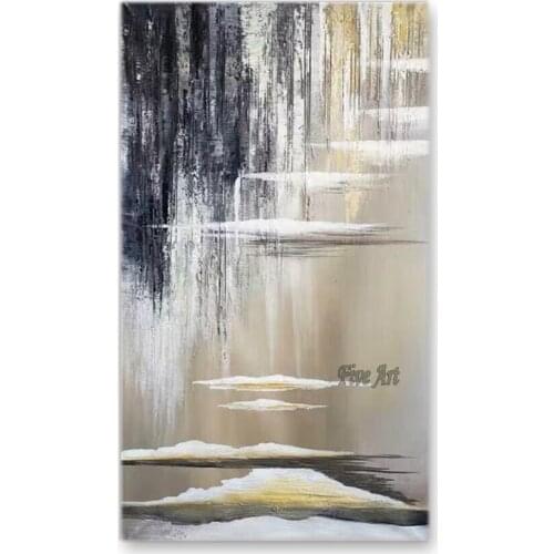 100% Hand-painted Simple Design Acrylic Texture Painting Unframed Abstract Canvas Oil Painting Wall Art Free Shipping Home Good