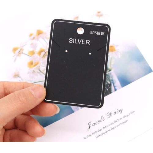 Wholesale 100pcs/lot Jewelry Necklace Display Earring Card Jewellry Cards with logo Hang Tags Accessory Gift Long Chains Package