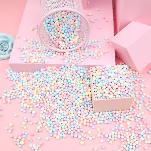 2-3mm 10 g 20 g 100 g packing meteor ball gift box filled particles gifts surprise macarons color foam ball