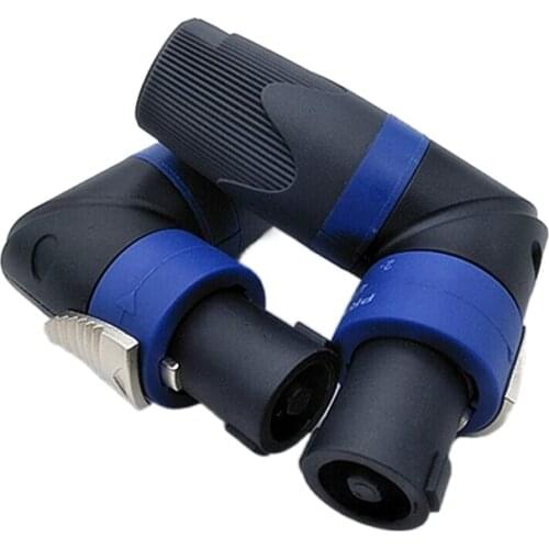 2pcs L shaped XLR plug 90 Degree 4-pin Professional Plug Audio Speaker Plug XLR 4p Adapter 4pin Plug