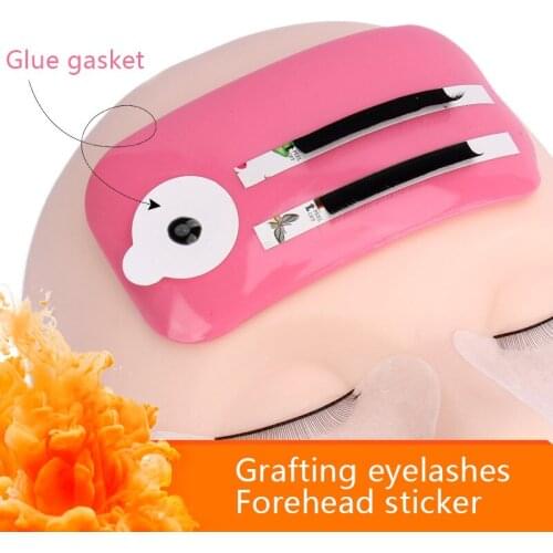 2pcs Silicone Eyelash Extension Stand Pallet Pad Lash Tray Holder Tool Clear lash Holder Forehead sticker silica gel