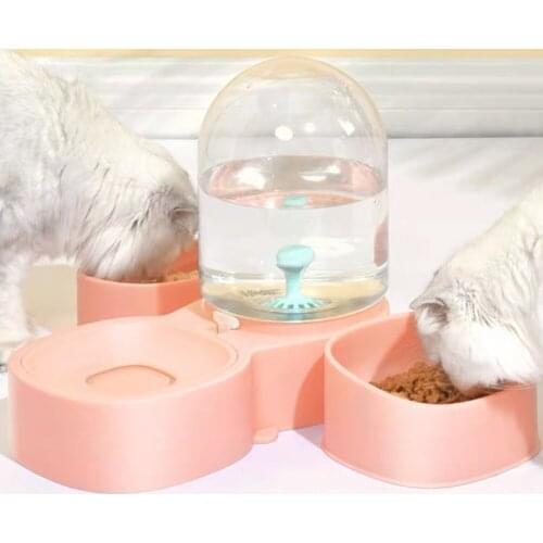 Cat Accessories Gatos Bowl Accesorios Automatic Drinking Double Rice Overturning Prevention Dog Food Water Pet корм для кошек
