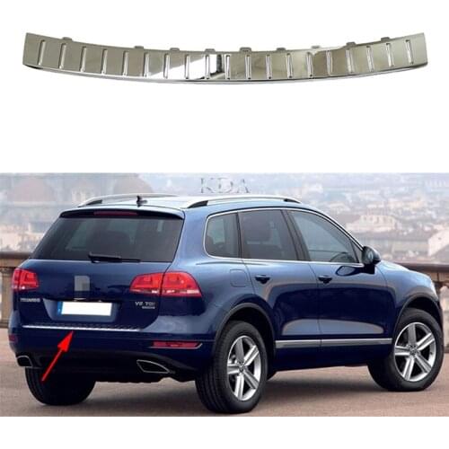 Auto Rear Bumper Upper Chrome Styling Strip For VW Touareg 2011 2012 2013 2014 2015 2016 2017 2018 7P6807787A