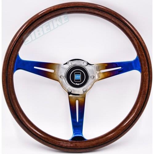 High Quality 14inch Racing Car Steering Wheel Copy Wood Steering Wheel Spoke Classic