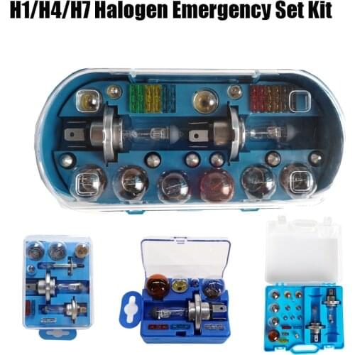 Car Emergency Kit Halogen Bulb H4 H7 H1 12V 60/55W P43T 1157 P21S25 ATC FUSE T10 W5W BAY15D R5W Multi-model Lamp Combination Set