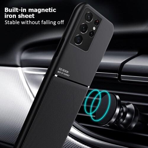 Car Magnetic Case For Galaxy A 42 52 72 F62 M62 A 12 32 Back Cover For Samsung Galaxy S 21 20 FE Plus Ultra Mens Business Shell
