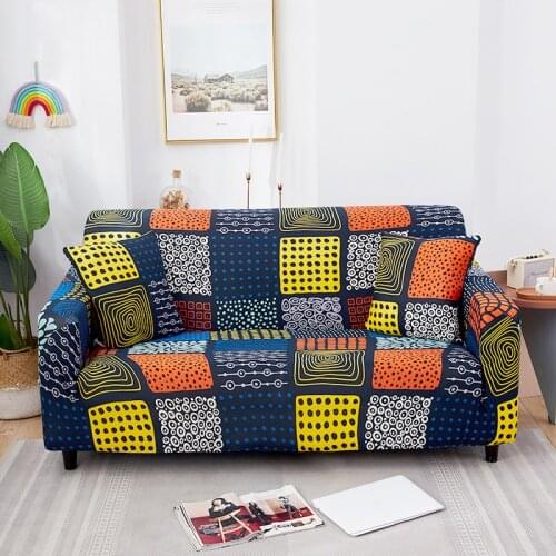 All-Inclusive Color Printed Sofa Cover for Living Room,Stretch Spandex Polyester Non-Slip,Four-Season Universal 1 2 3 4 Seater