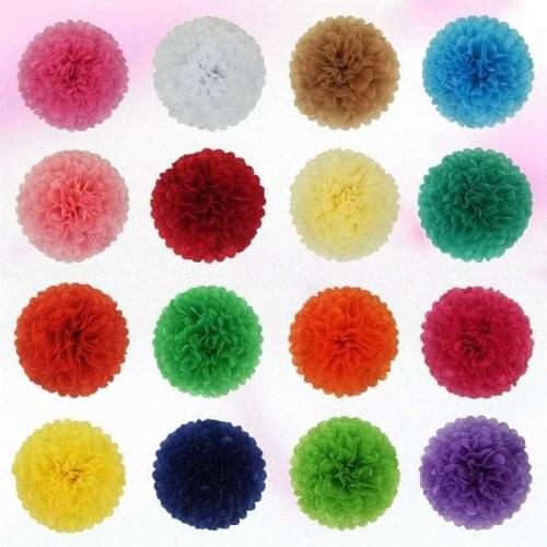 25cm Handmade Tissue Paper Pom Poms festival Decorative Paper Flowers Ball For Home office Garden Kids Birthday Party Decoration