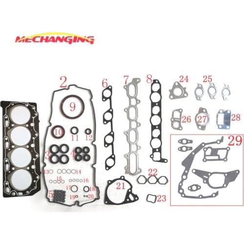 For MITSUBISHI L 200 2.5L DI-D 4WD KB4T KA4T 4D56T 4D56HP Engine Rebuilding Kits Engine Parts Auto Parts Engine Gasket 1000A407