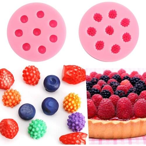 Hot sale 1 blueberry pineapple fruit silicone mixed fondant cake mold chocolate mold plaster silicone mold decoration