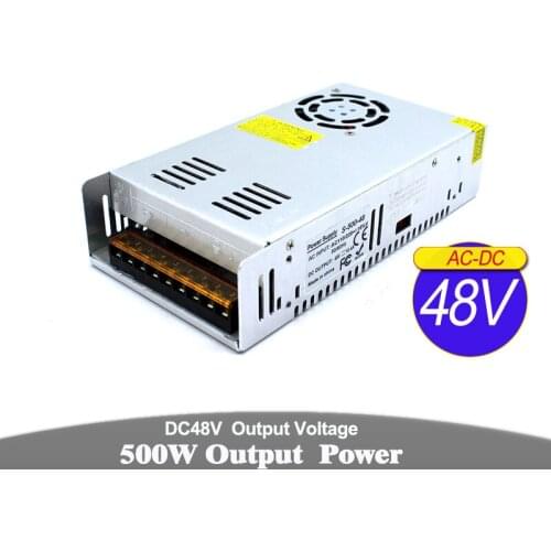 Single Output Power Supply DC 12V 18V 24V 30V 36V 42V 48V 60V 500W Driver Light Transformer 220V 110V AC-DC SMPS For CCTV Lamp