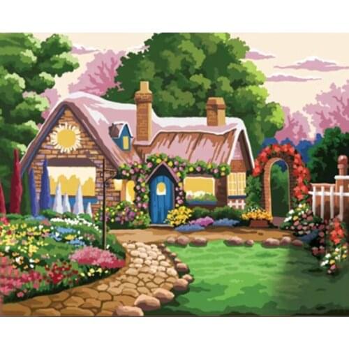 Vibrant Valley Lod Scenery 40x50CM DIY Digital Painting By Numbers Modern Wall Art Oil Painting Holiday Gift Home Decor Big Size