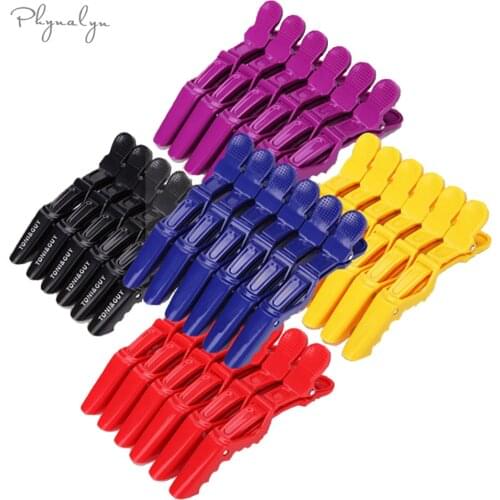 Phynalyn Hair Clips for Salon Black Red Hairpins Bow Plastic Hair Care Styling Tolls Claw Alligator Hair Clips for Girls