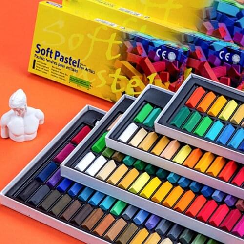 24/36/48/64 Colors Pastel Colored Chalk Drawing Crayon Set Chalk Coloring Art Supplies Soft Dry Pastel Artist Student Graffiti