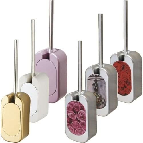 MTTUZK Wall Mounted nail-free ABS Plastic Toilet Brush Cleaning Toilet Brush holder Bathroom accessories no drill no screw