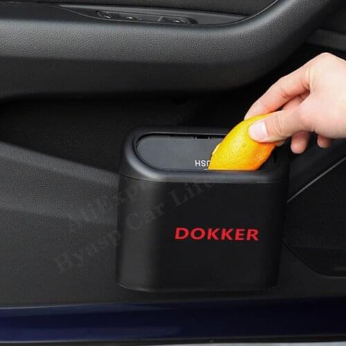 Car Trash Garbage Can For DACIA Dokker Stowing Tidying Flip Lid Dustbin Supplies Car Parts Decoration Accessories