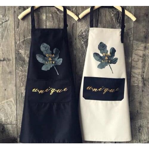 1Pcs Striped Waterproof Polyester Bib Apron Woman Adult Bibs Home Cooking Baking Coffee Shop Cleaning Aprons Kitchen Accessory
