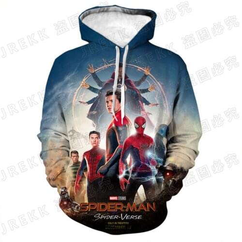 New Spiderman Hoodies Cool Flower Fashion Men Women Children Casual Spider-Man 3D Print Sweatshirts Boy Girl Kids Pullover Tops