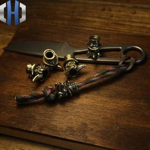 New Doctor Brass DIY Dropping Parachute Rope Beads Knife Beads Hand Electric Dropping EDC Accessories