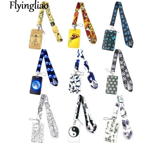 Creative Lanyards Card Holder Student Hanging Neck Phone Lanyards Badge Subway Access Card Holder Accessories Kids Key Ring