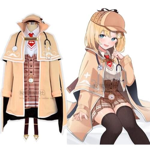 Vtuber Hololive Watson Amelia Dress Uniform Dailydress Cosplay Costume Halloween Carnival Party Outfit Women 2021 NEW