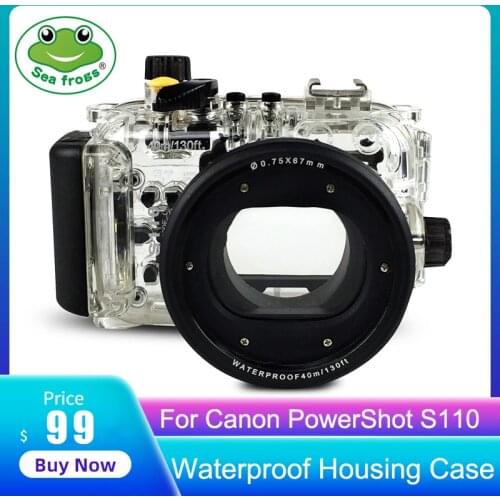 For Canon PowerShot S110 Transparent Diving Case Waterproof Box Diving Camera Cover Underwater Housing Case 40 Meters(130 ft)