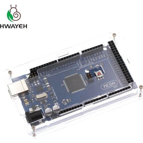 1PCS Enclosure Transparent Gloss Acrylic Box Compatible for arduino Mega2560 R3 Case