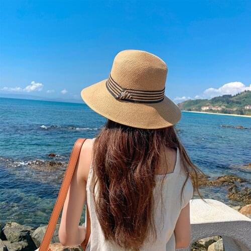Summer Girl Hat Hot Sale High Quality Womens Sunshade Wide Brims Hat Summer Sunscreen Beach Straw Sun Hat For Dropshipping