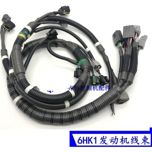 Free Shipping Excavator Hitachi ZAX330/350/360-3 engine harness Isuzu 6HK1 engine line plug