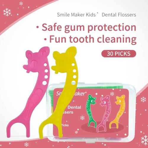 Cute Cartoon Colorful Animal Plastic Toothpicks Daily Use Disposable Dental Floss Picks Kids Flossers