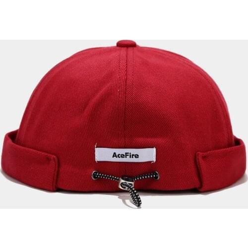 LDSLYJR Vintage Docker Cap Brimless Hat Breathable Beanie Hats Cotton Adjustable Solid Landlord Sailor Cap Men and Women 25