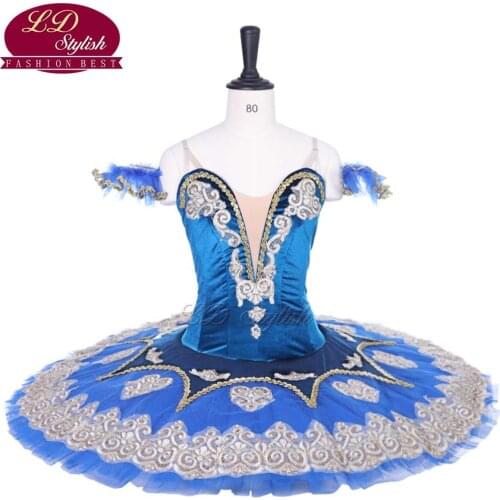 Women Blue Professional Ballet Tutu Costumes The YAGP Performance Competition Ballet Apperal Women Dancewear Girls Ballet Dress
