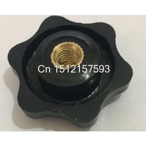 12pcs Black Plastic 32mm Head Diameter 6 Pointed Star Clamping Knobs M6