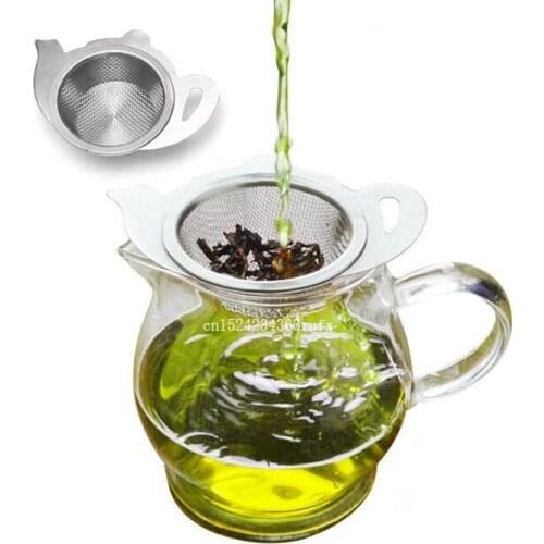 200 pcs Tea Strainer with Handle Mesh Infuser Container Holder for Teapot Mugs Cups Stainless Steel Loose Tea Brewing Tools