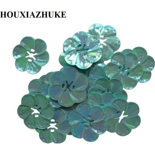 28 mm flowers blue light pink mixed sky blue fuchsia or yellow sequins 500 pcs per lot for garment decoration