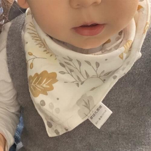 5 pieces/lot Baby Bibs Triangle Double Cotton Bibs Cartoon Print Saliva Towel Baby Boys Girls Feeding Apron Cotton Bandana Bibs