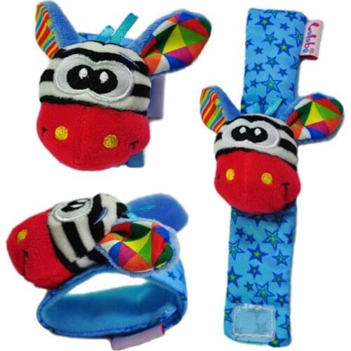 60% Hot Sale 1Pc Plush Frog Animal Wrist Rattle Foot Finder Handbell Development Baby Toy детские игрушки