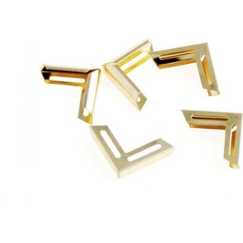 Free Shipping 100 Golden Book Scrapbooking Albums Menus Folders Corner Protectors 28x20mm J3221