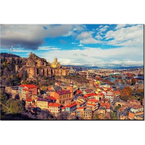 Tbilisi Georgia Cityscape diamond painting 5D DIY Wallpaper Art mosaic cross stitch hand drill embroidery kits