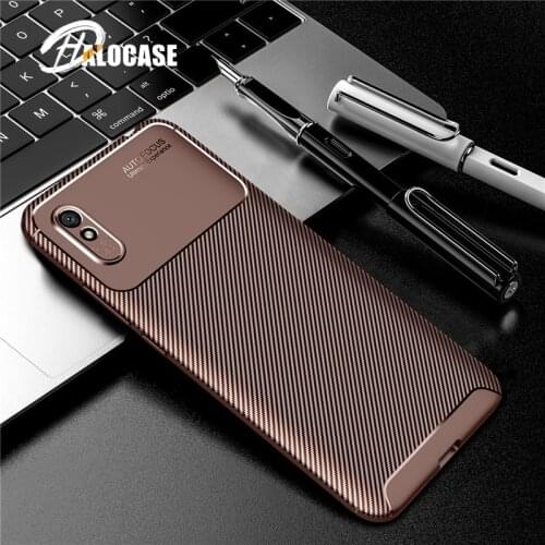 For Xiaomi Redmi 9 9A 9C Case Shockproof Matte TPU Carbon Fiber Soft Silicone Phone Case for Redmi 9T Back Cover Coque