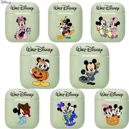 Disney Mickey Mouse genuine Soft Silicone Cases For Apple Airpods 1/2 Protective Case Bluetooth Wireless Earphone Cover For Appl